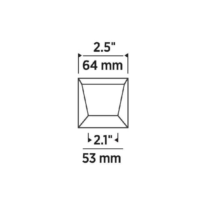 Element E2SLW 2" LED Square Wall Wash LED Trim, Flangeless