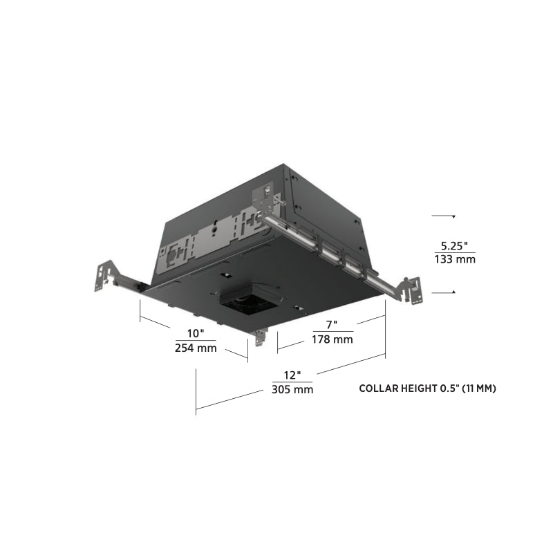 Element E2SWC-LO9WD20AI 2" Square New Construction Housing, Wood Ceiling, Low Output 12W, 90CRI Warm Dim, 20 Degrees, Adjustable, IC Airtight, 120-277V, Universal Phase / 0-10V Dimming