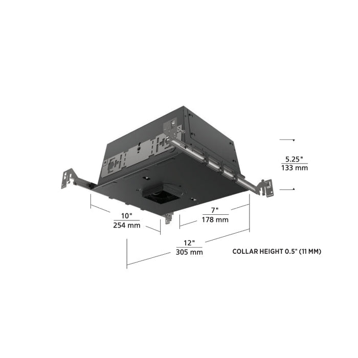 Element E2S 2" 12W LED Square Adjustable Downlight and Wall Wash Housing