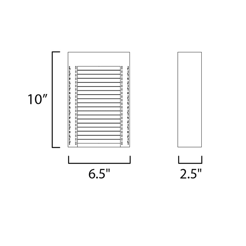 ET2 E30102 Alcove 2-lt 10" Tall LED Outdoor Wall Sconce