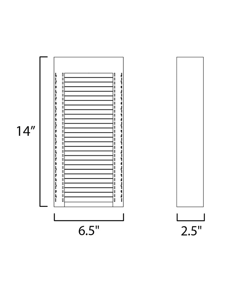 ET2 E30104 Alcove 2-lt 14" Tall LED Outdoor Wall Sconce