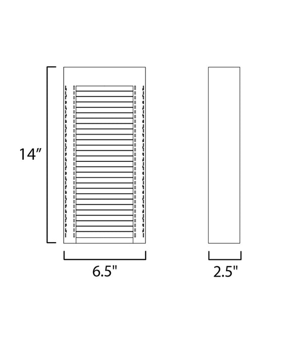 ET2 E30104 Alcove 2-lt 14" Tall LED Outdoor Wall Sconce