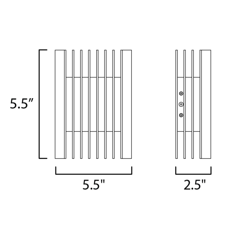 ET2 E30112 Rampart 2-lt 6" LED Outdoor Wall Sconce