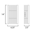 ET2 E30116 Rampart 2-lt 14" Tall LED Outdoor Wall Sconce