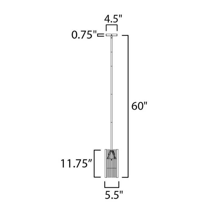 ET2 E30119 Rampart 2-lt 6" LED Outdoor Pendant