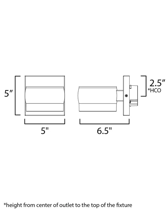 ET2 E30161 Modular 1-lt 5" LED Outdoor Wall Sconce