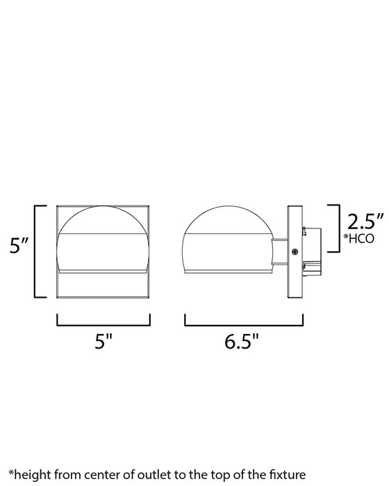 ET2 E30164 Modular 1-lt 5" LED Outdoor Wall Sconce