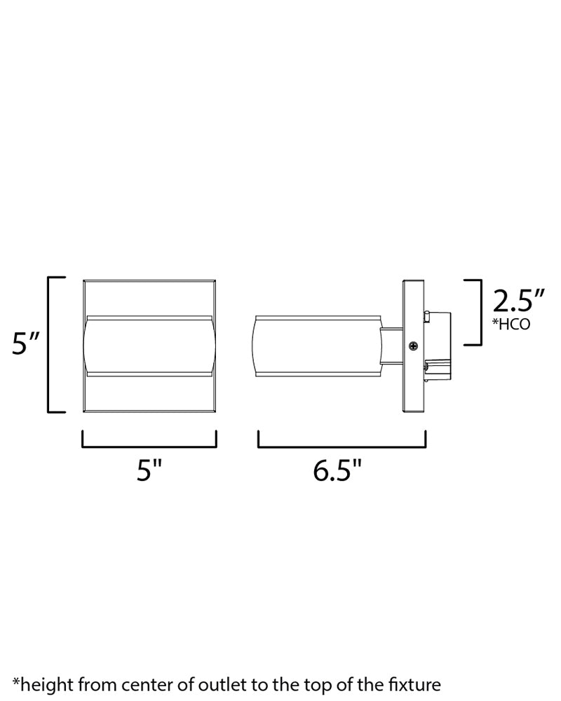 ET2 E30170 Modular 2-lt 5" LED Outdoor Wall Sconce