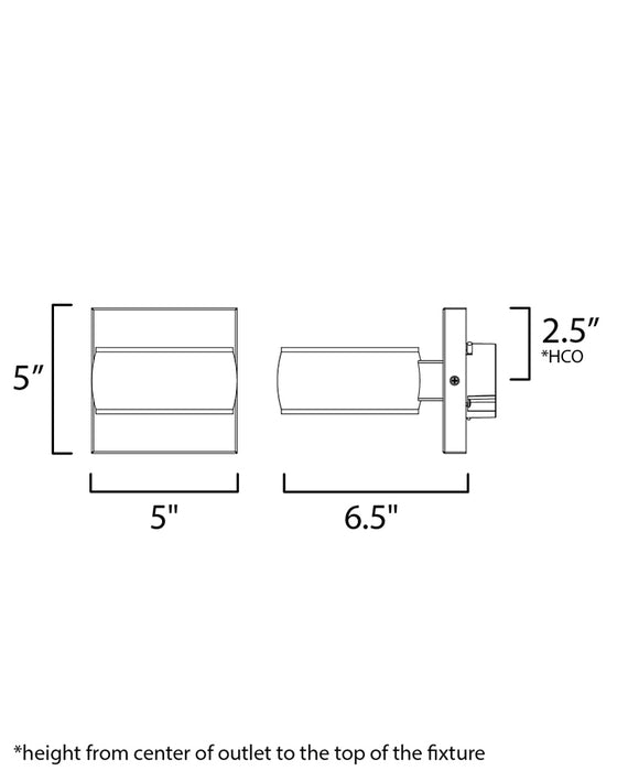 ET2 E30170 Modular 2-lt 5" LED Outdoor Wall Sconce