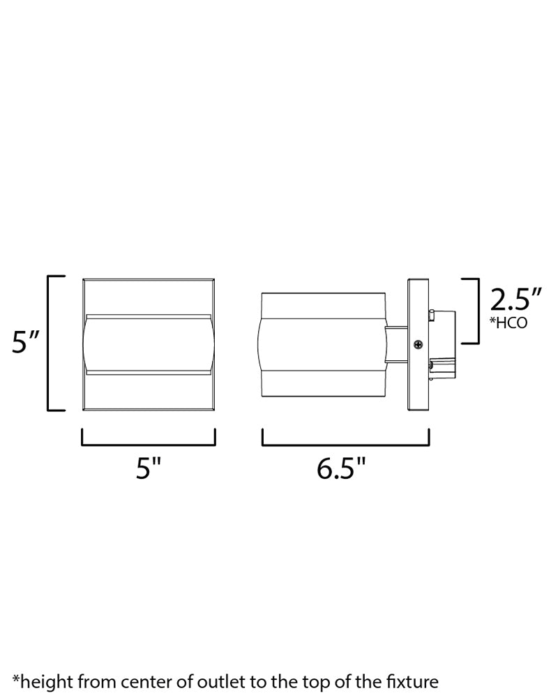 ET2 E30171 Modular 2-lt 5" LED Outdoor Wall Sconce