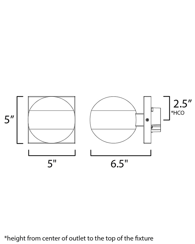 ET2 E30175 Modular 2-lt 5" LED Outdoor Wall Sconce