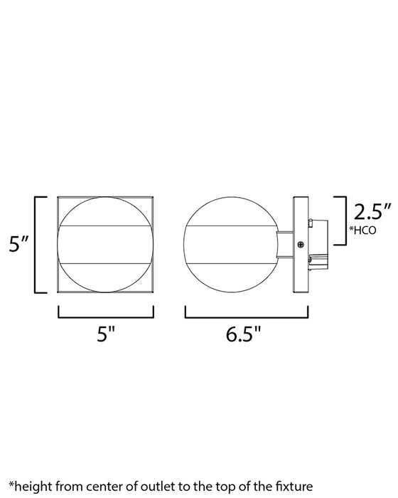 ET2 E30175 Modular 2-lt 5" LED Outdoor Wall Sconce