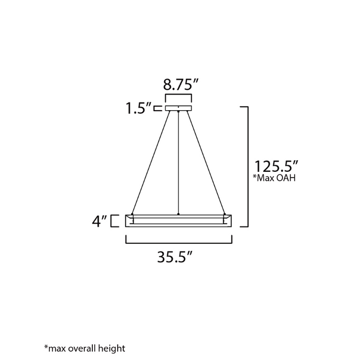 ET2 E35106 iCorona WiZ 1-lt 36" LED Pendant