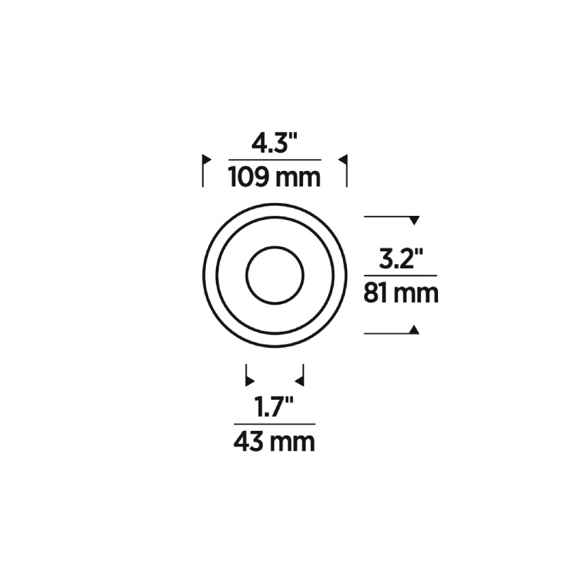 Element E3RFB 3" LED Round Flanged Bevel LED Trim