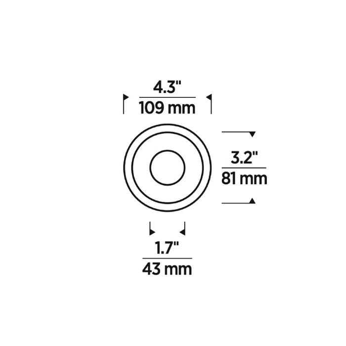 Element E3RFB 3" LED Round Flanged Bevel LED Trim