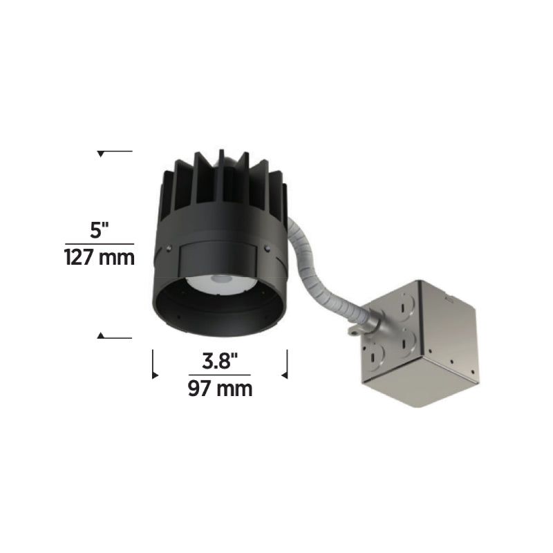 Element E3RRF 3" 17W LED Round Fixed Downlight Remodel Housing