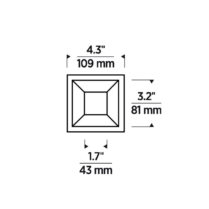 Element E3SFB 3" LED Square Flanged Bevel LED Trim