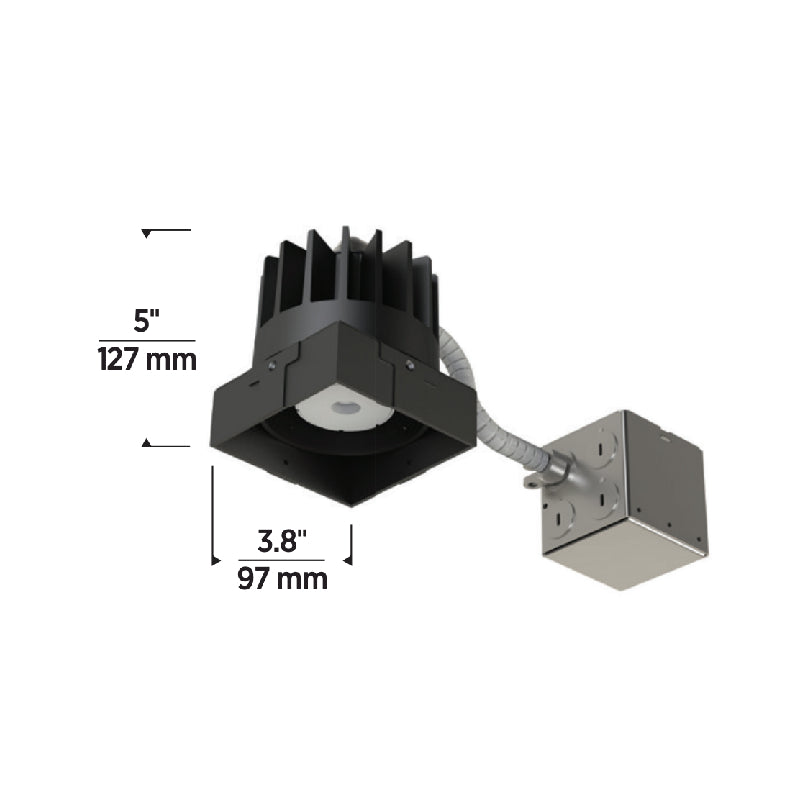 Element E3SRF 3" 17W LED Square Fixed Downlight Remodel Housing