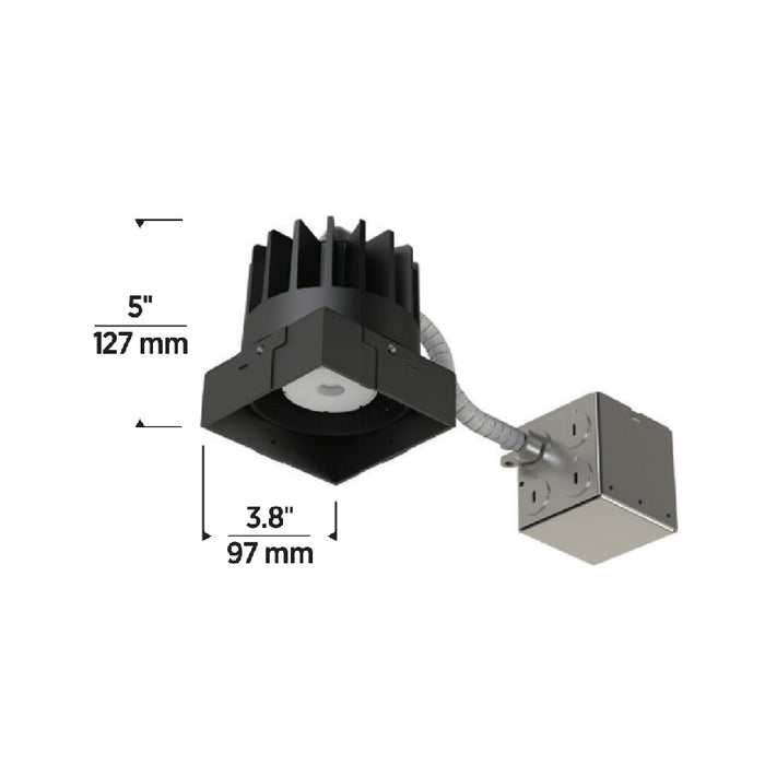 Element E3SRF 3" 17W LED Square Fixed Downlight Remodel Housing