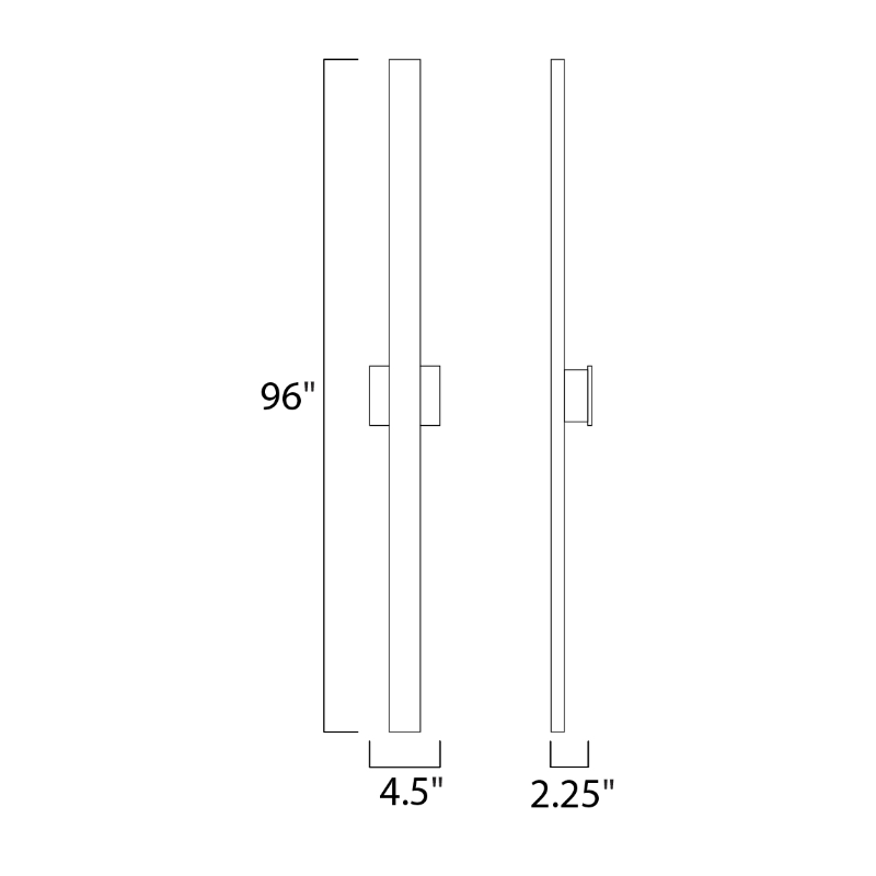 ET2 E41348 Alumilux Line 2-lt 96" LED Outdoor Wall Sconce