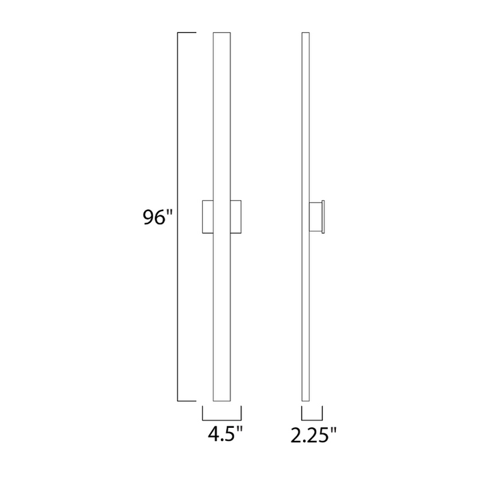 ET2 E41348 Alumilux Line 2-lt 96" LED Outdoor Wall Sconce