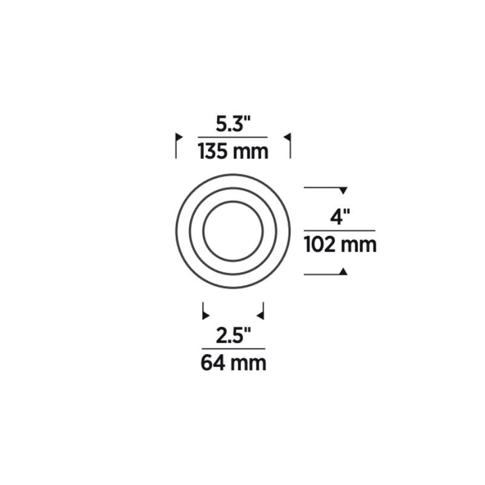 Element E4PR Pro 4" LED Flanged Round LED Trim