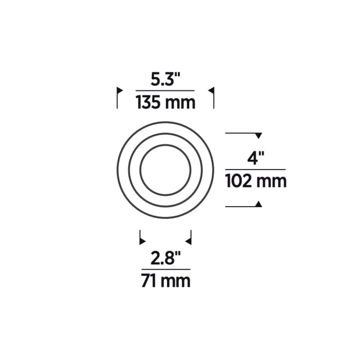 Element E4RFB 4" LED Round Flanged Bevel LED Trim