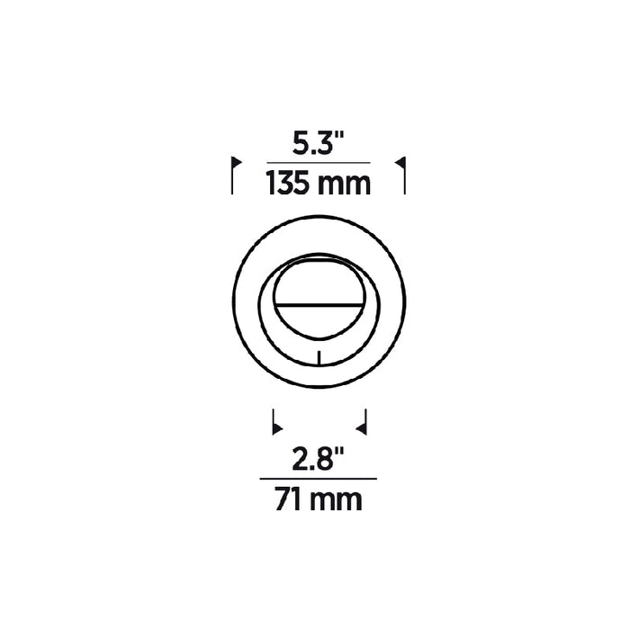 Element E4RFW 2" LED Round Flanged Wall Wash LED Trim