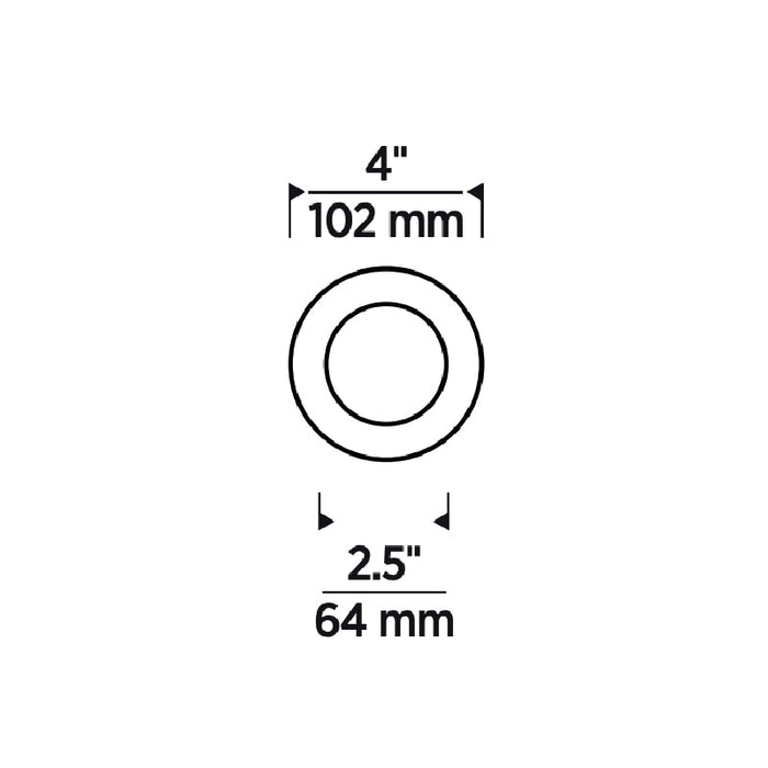 Element E4RLB 4" LED Round Flangeless Bevel LED Trim