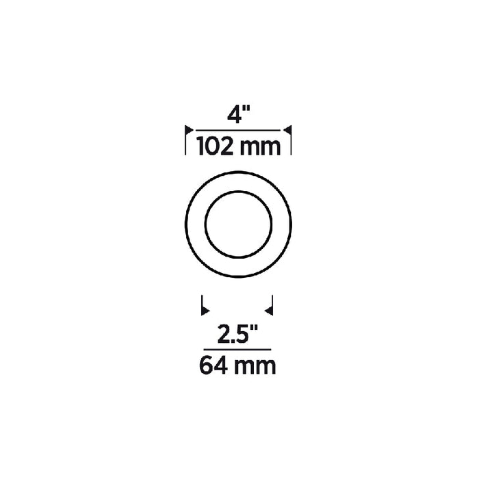 Element E4RLF 4" LED Round Flangeless Flat LED Trim