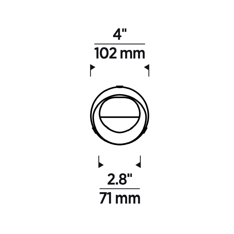 Element E4RLW 2" LED Round Flangeless Wall Wash LED Trim