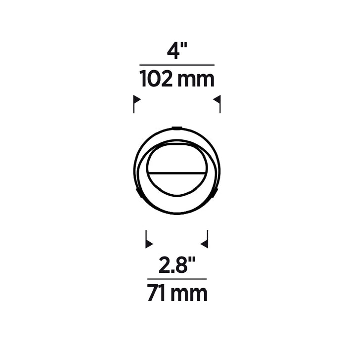 Element E4RLW 2" LED Round Flangeless Wall Wash LED Trim