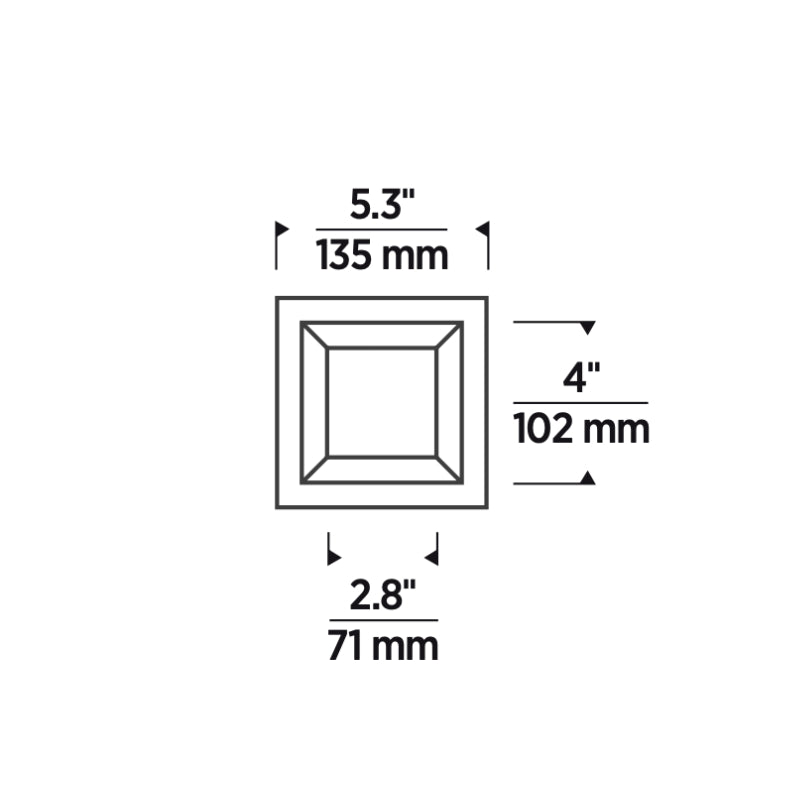 Element E4SFB 4" LED Square Flanged Bevel LED Trim