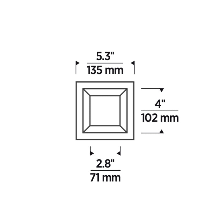 Element E4SFB 4" LED Square Flanged Bevel LED Trim