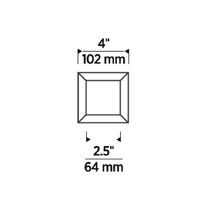 Element E4SLB 4" LED Square Flangeless Bevel LED Trim