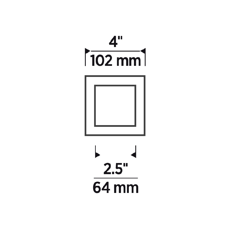 Element E4SLF 4" LED Square Flangeless Flat LED Trim