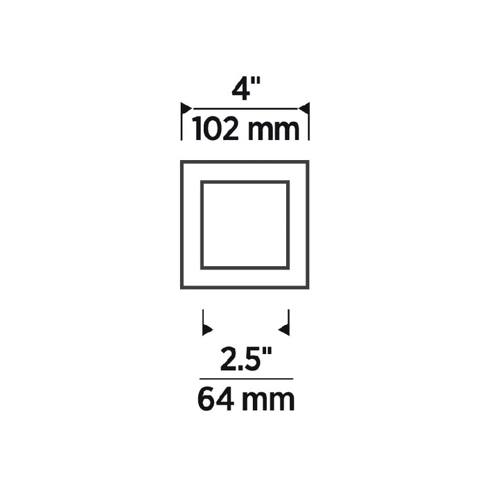 Element E4SLF 4" LED Square Flangeless Flat LED Trim