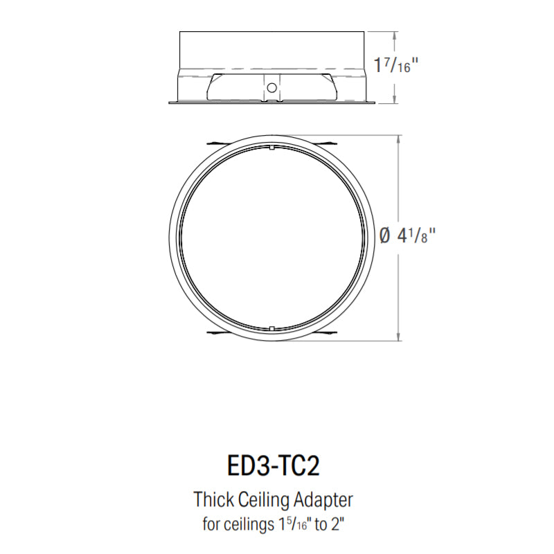 CSL ED3-TC2 Thick Ceiling Adapter for 3" Eco-Downlight