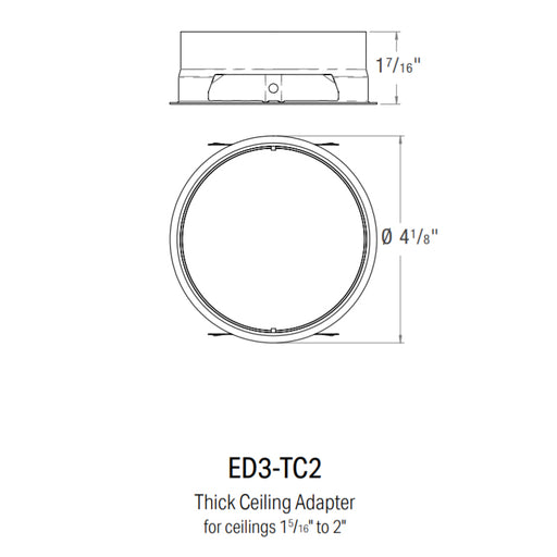 CSL ED3-TC2 Thick Ceiling Adapter for 3" Eco-Downlight