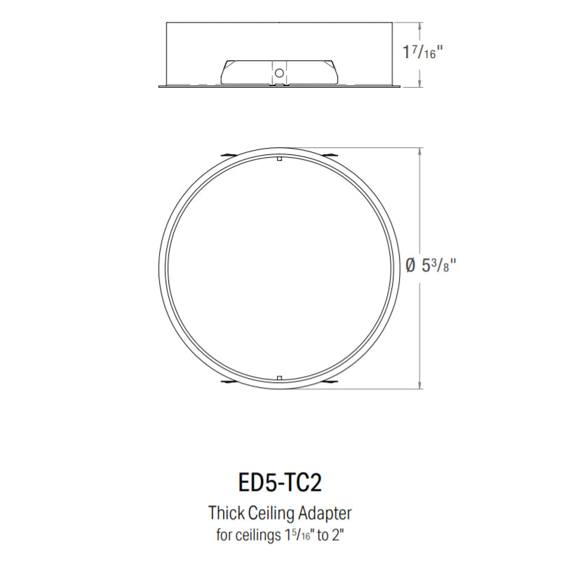 CSL ED5-TC2 Thick Ceiling Adapter for 5" Eco-Downlight