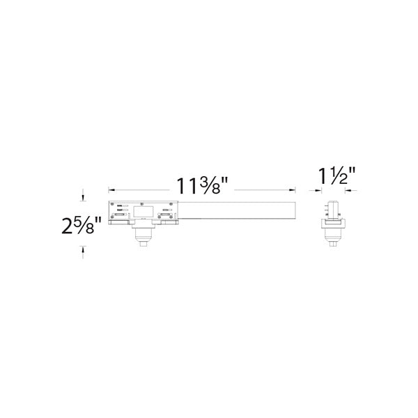 WAC EN-WQ50AR 120V W Track Systems Fixture Adapter