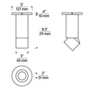 Tech ENCY3RS Entra 3" Round 12W LED Adjustable Cylinder, Surface Mount, Lutron Hi-Lume 1% 2-Wire