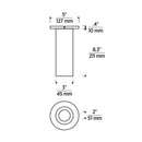 Tech ENCY3RS Entra 3" Round 19W LED Fixed Cylinder, Surface Mount