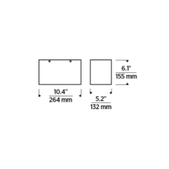 Tech 700FMEXOD6 Exo Dual 10" LED Ceiling Light, 2700K