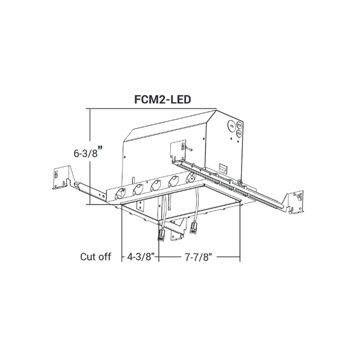 Elite FCM2-LED 2 Head Recessed Mini Multiple Combo New Construction Housing