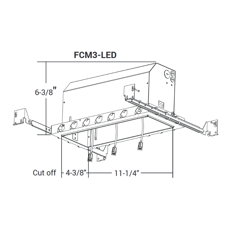 Elite FCM3-LED 3 Head Recessed Mini Multiple Combo New Construction Housing