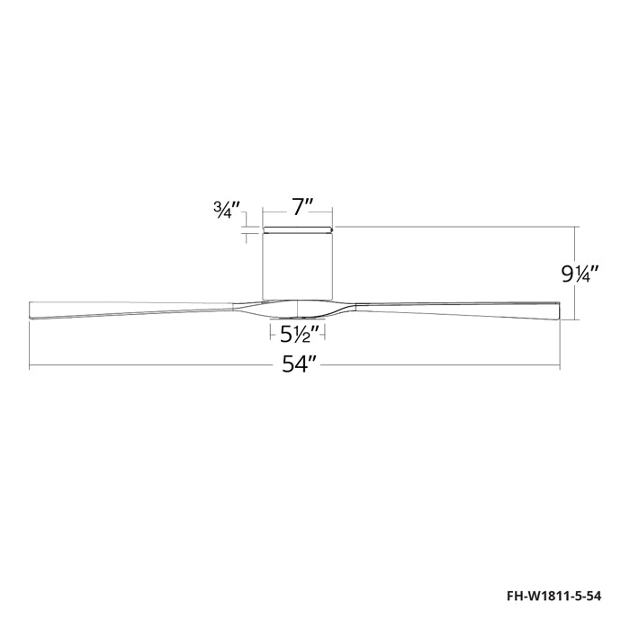 Modern Forms FH-W1811-5 Aviator 54" Flush Mount Ceiling Fan