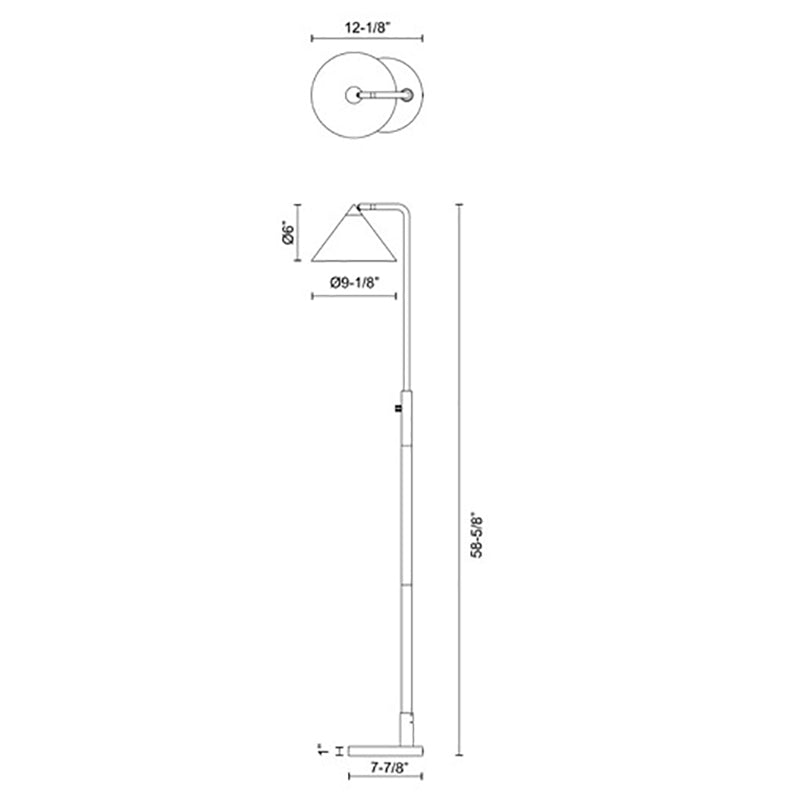 Alora Mood FL485058 Remy 1-lt 59" Tall Floor Lamp