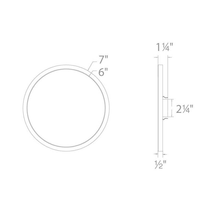 WAC FM-07RN Round 7" 15W LED Functional Ceiling/Wall Light
