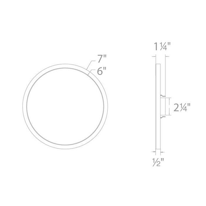 WAC FM-07RN Round 7" 15W LED Functional Ceiling/Wall Light